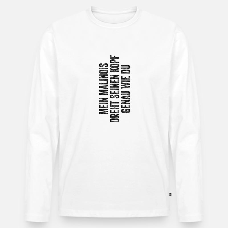 Malinois - Männer Premium Bio Langarmshirt - Weiß