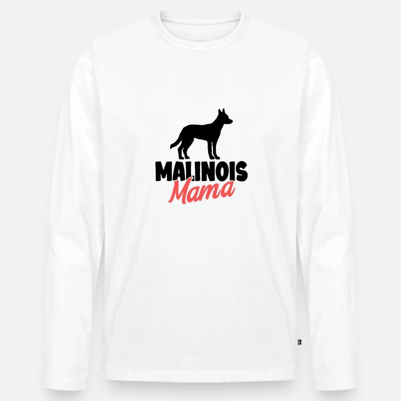 Malinois - Männer Premium Bio Langarmshirt - Weiß
