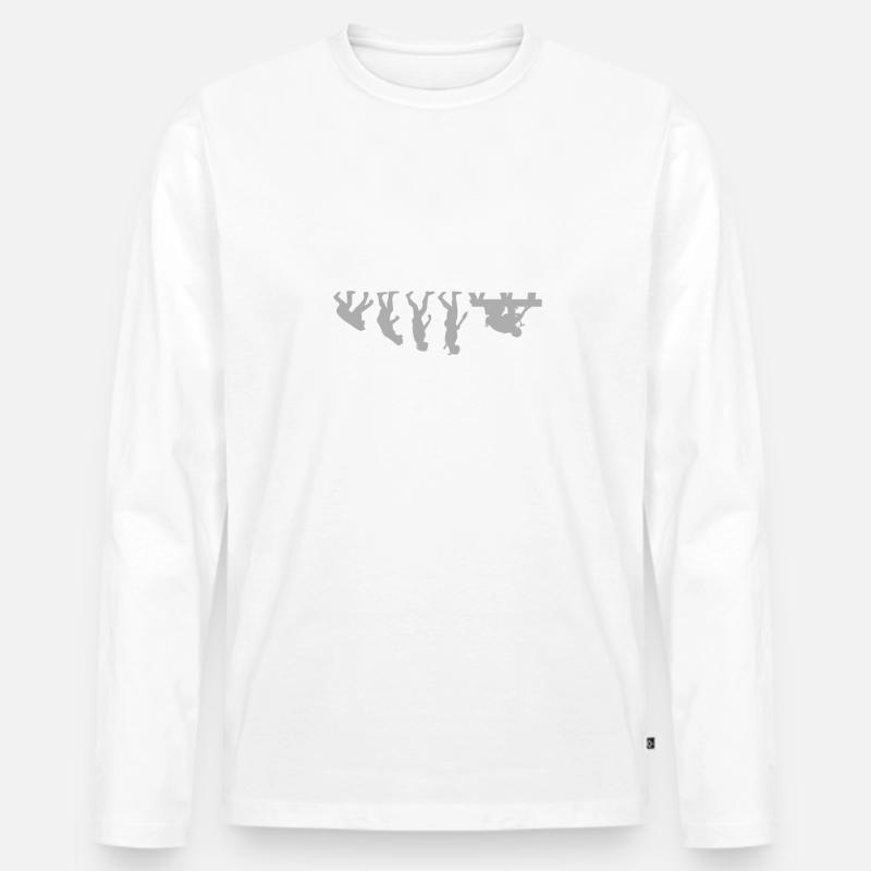 Human Evolution Carpenter Woodworkers Woodworking - Männer Premium Bio Langarmshirt - Weiß