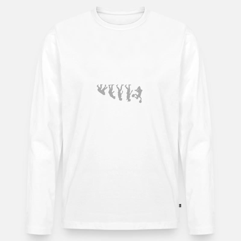 Human Evolution Cheerleading Cheer Cheerleader - Männer Premium Bio Langarmshirt - Weiß