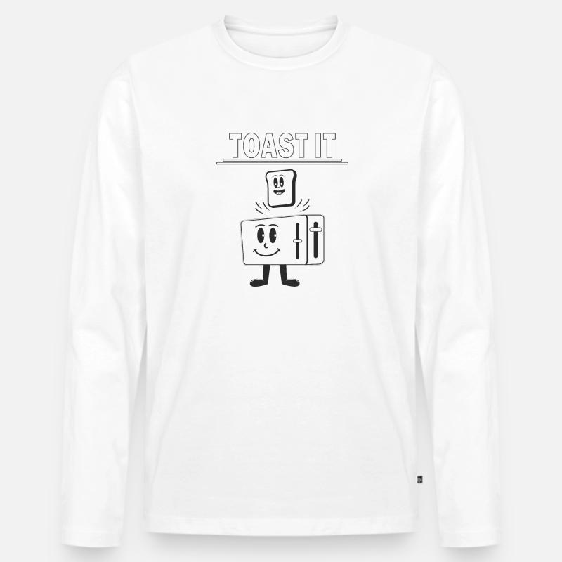 TOASTER TOAST IT - Männer Premium Bio Langarmshirt - Weiß
