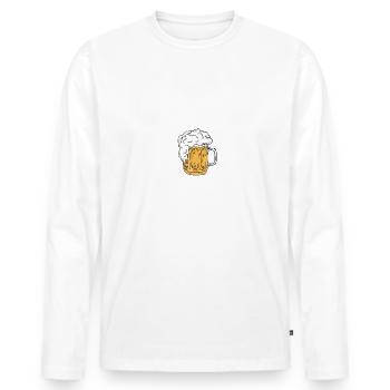 Löten Filmriss Mallorca Party Saufen Biertrinker - Männer Premium Bio Langarmshirt - Weiß - Vorne - Nico (187cm)