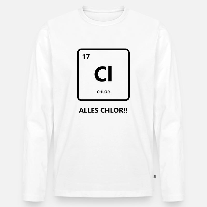 Alles Chlor oder was? - Männer Premium Bio Langarmshirt - Weiß