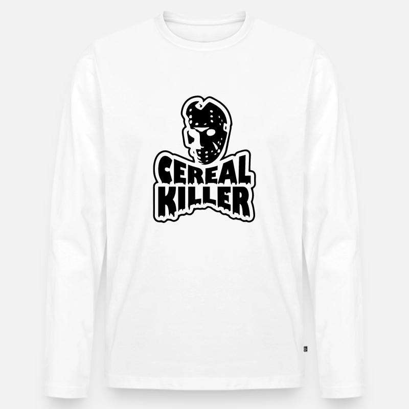 Getreide-Killer - Männer Premium Bio Langarmshirt - Weiß
