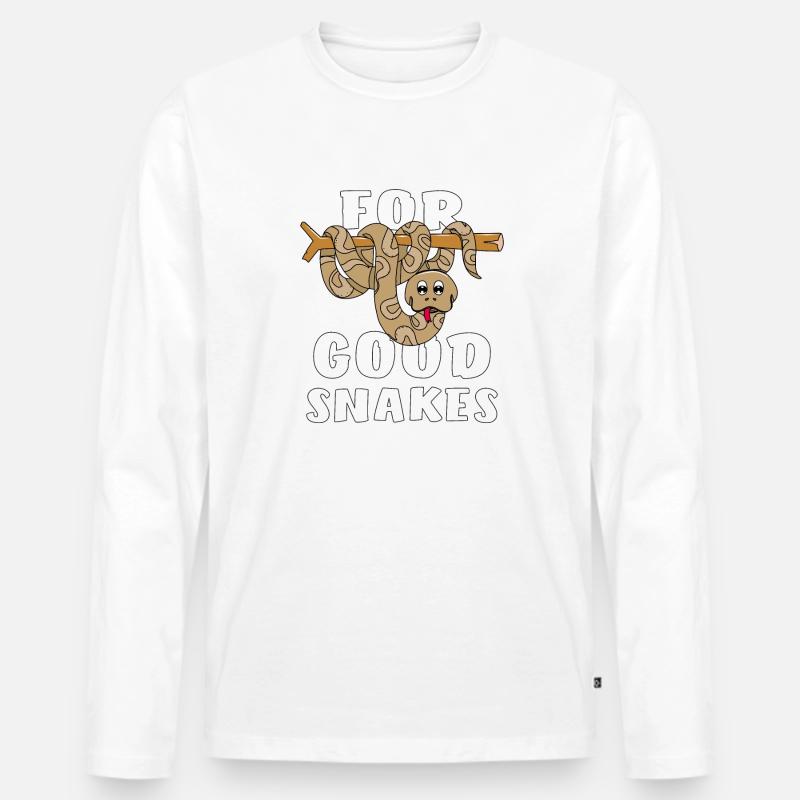 FOR GOOD SNAKES - Männer Premium Bio Langarmshirt - Weiß