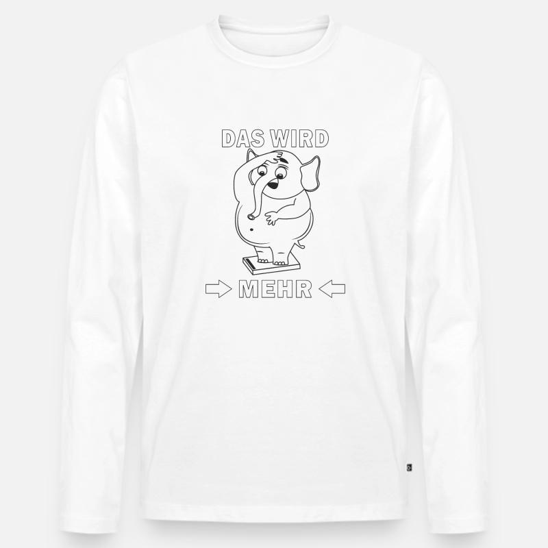 DECREASE - Men's Premium Organic Long Sleeve Shirt - white