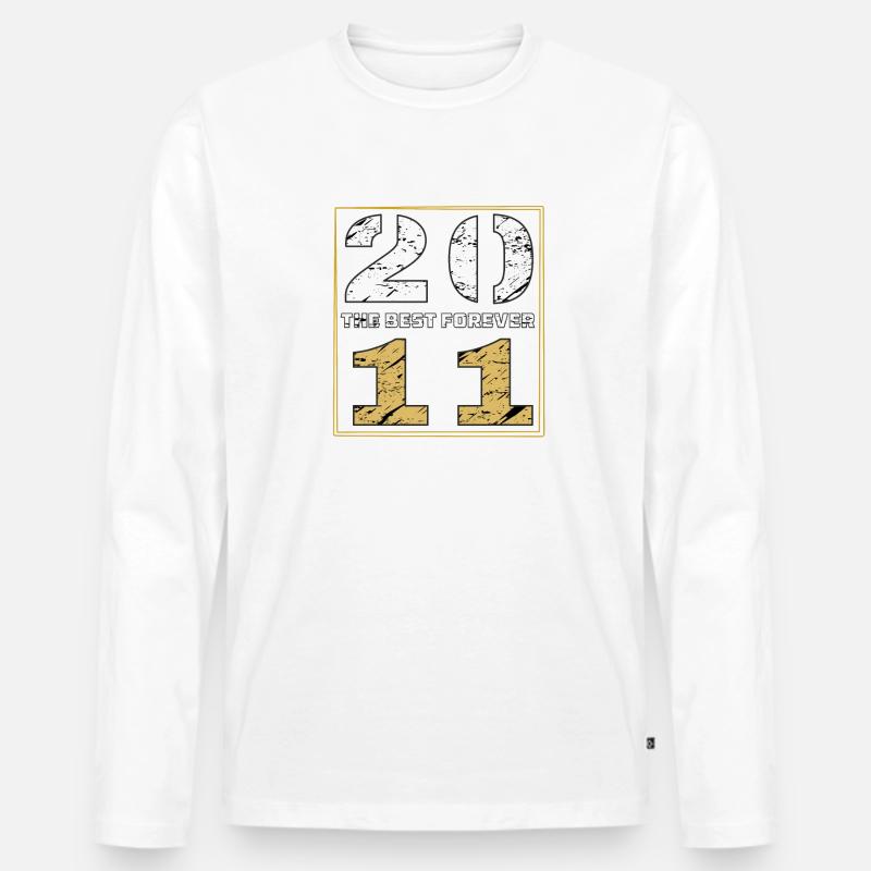 THE BEST FOREVER 2011 - Männer Premium Bio Langarmshirt - Weiß