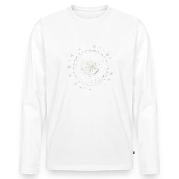 Irish Bubbles Pub Outfit - Men's Premium Organic Long Sleeve Shirt - white - Front - Nico (187cm)