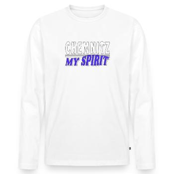 CHEMNITZ MON - T-shirt manches longues Premium bio Homme - blanc - Devant - Nico (187cm)