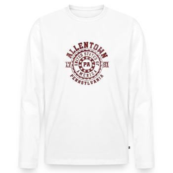 Allentown PA | Pennsylvania - & Geschenk - Männer Premium Bio Langarmshirt - Weiß - Vorne - Nico (187cm)