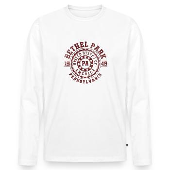 Bethel Park, Pennsylvanie | Pennsylvanie - & Cadeau - T-shirt manches longues Premium bio Homme - blanc - Devant - Nico (187cm)