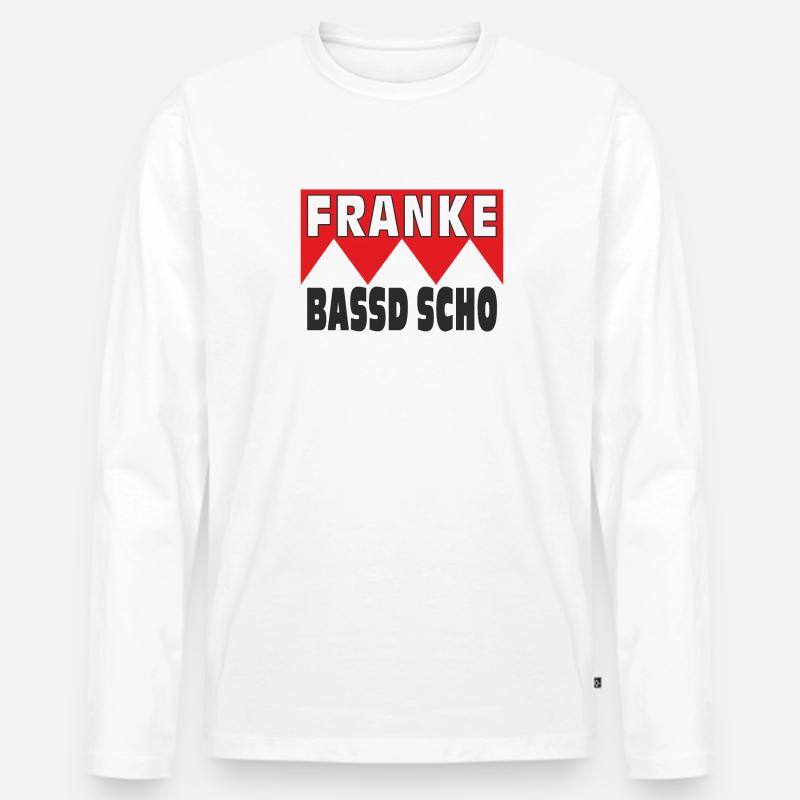 FRANKE BASSD SCHO - Männer Premium Bio Langarmshirt - Weiß