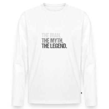 Wagner The Man The Myth Legend - Männer Premium Bio Langarmshirt - Weiß - Vorne - Nico (187cm)