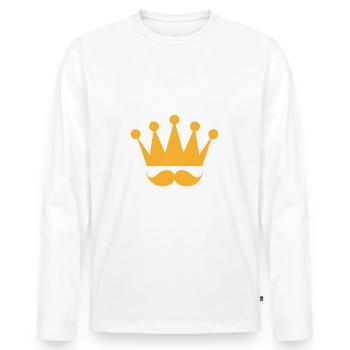 my Dad will always be my King - Männer Premium Bio Langarmshirt - Weiß - Vorne - Nico (187cm)