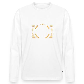 Docker idée cadeau. Transport marchandise humour - T-shirt manches longues Premium bio Homme - blanc - Devant - Nico (187cm)