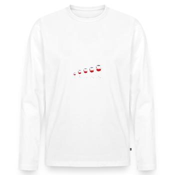 En vieillissant ma vue baisse t-shirt jeu de mots - T-shirt manches longues Premium bio Homme - blanc - Devant - Nico (187cm)
