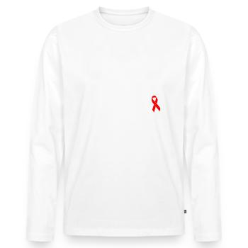 This Guy Had A Stroke - Men's Premium Organic Long Sleeve Shirt - white - Front - Nico (187cm)