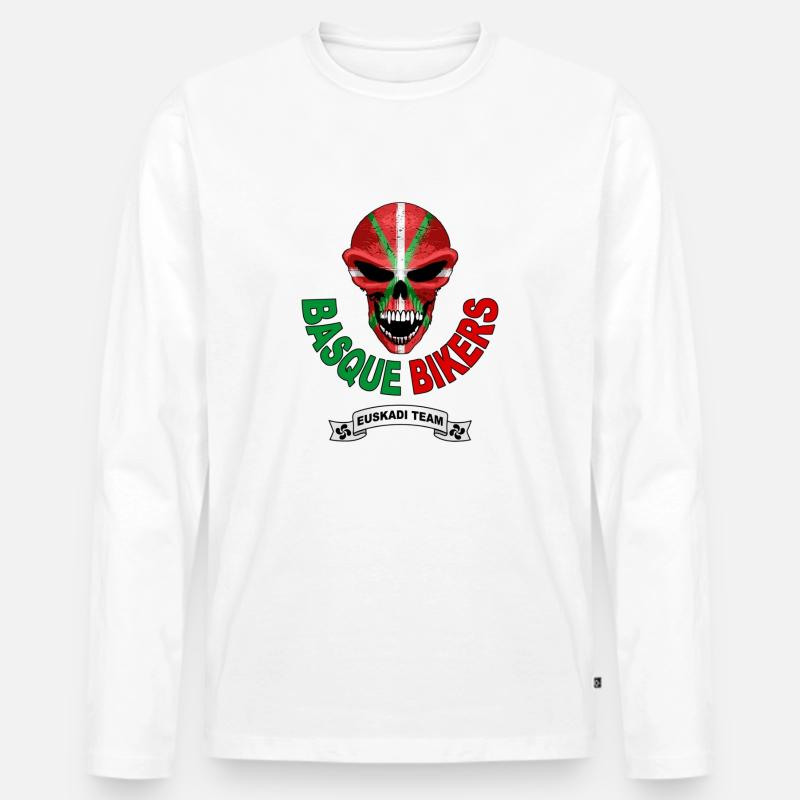 Baskische Biker - Männer Premium Bio Langarmshirt - Weiß