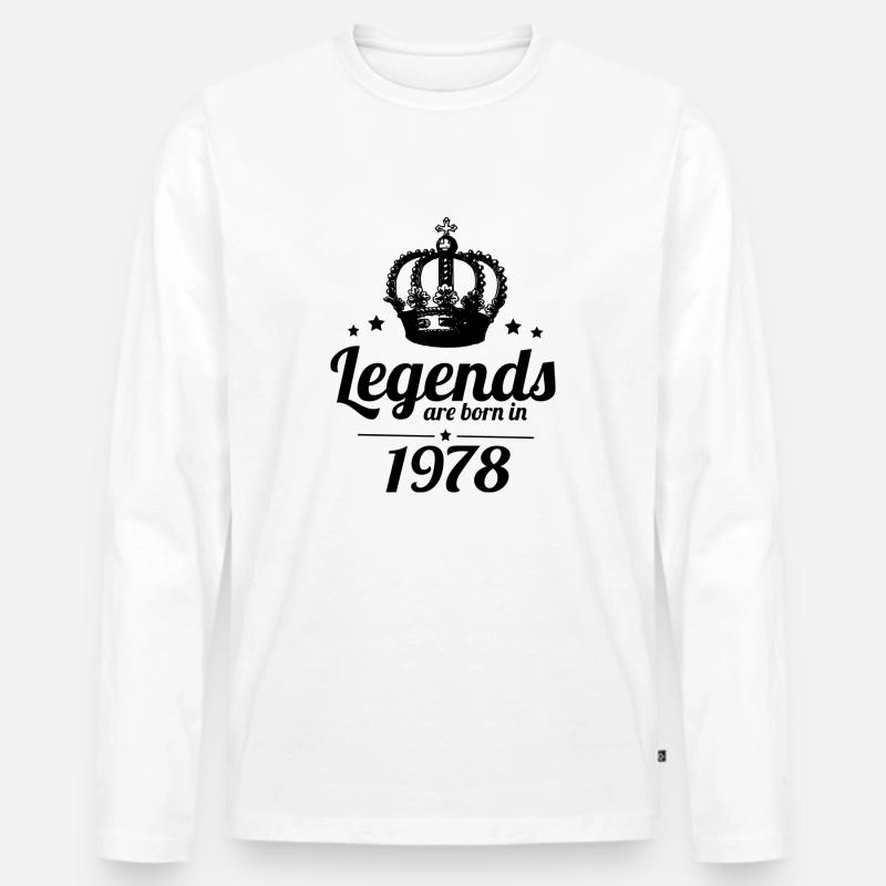 Legends 1978 - Männer Premium Bio Langarmshirt - Weiß