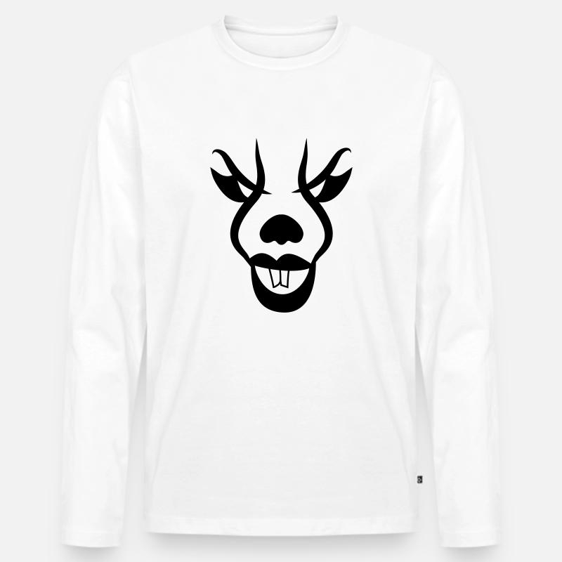 Clown - Männer Premium Bio Langarmshirt - Weiß