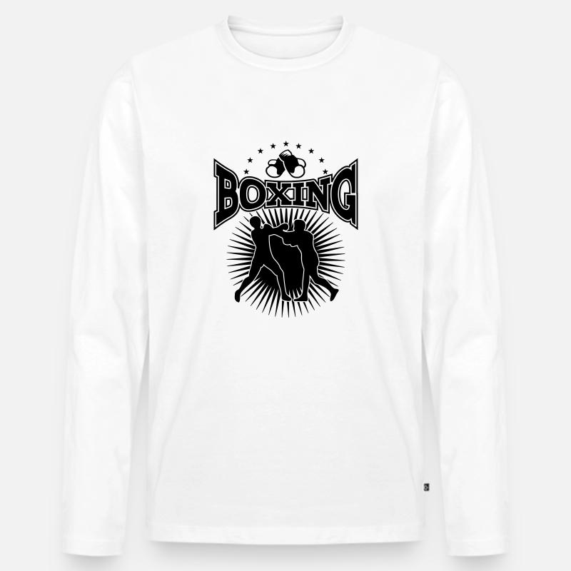 boxing - Männer Premium Bio Langarmshirt - Weiß