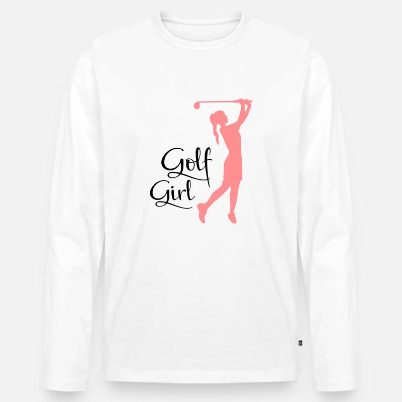 golf frauen - Männer Premium Bio Langarmshirt - Weiß
