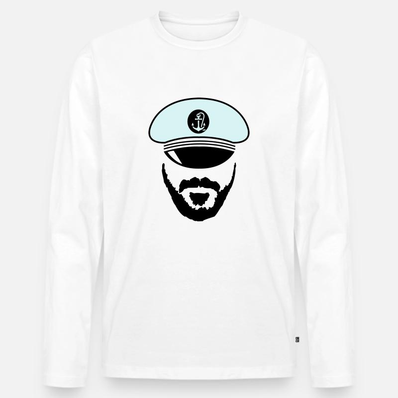 matrose_02 - Männer Premium Bio Langarmshirt - Weiß