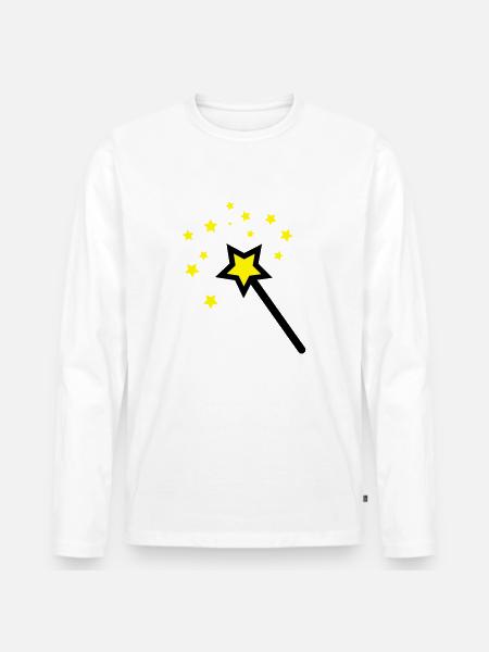 wand - Men's Premium Organic Long Sleeve Shirt - white