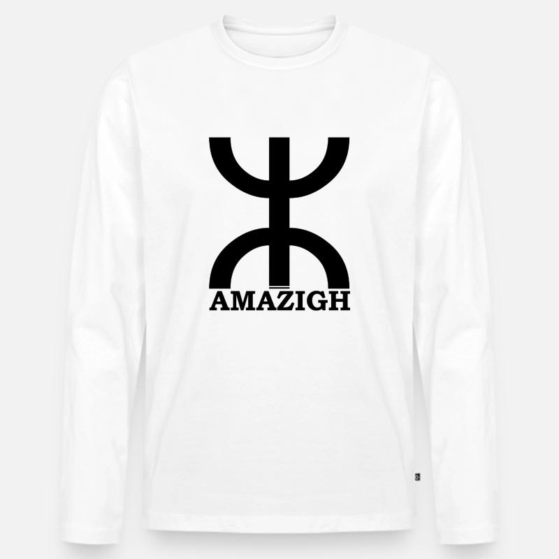 Kabylisch - Männer Premium Bio Langarmshirt - Weiß