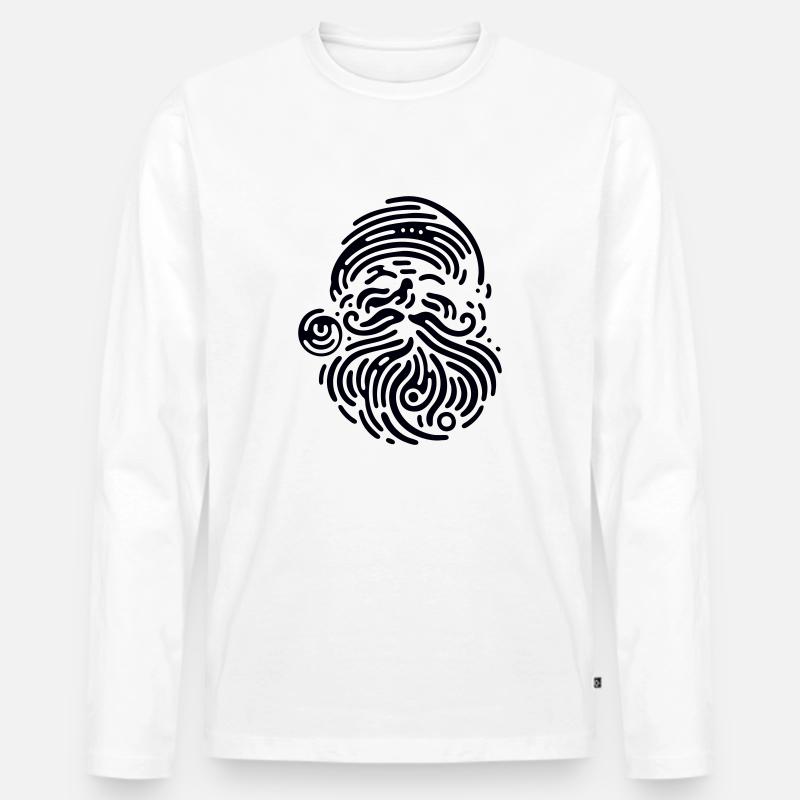 Santa - Männer Premium Bio Langarmshirt - Weiß