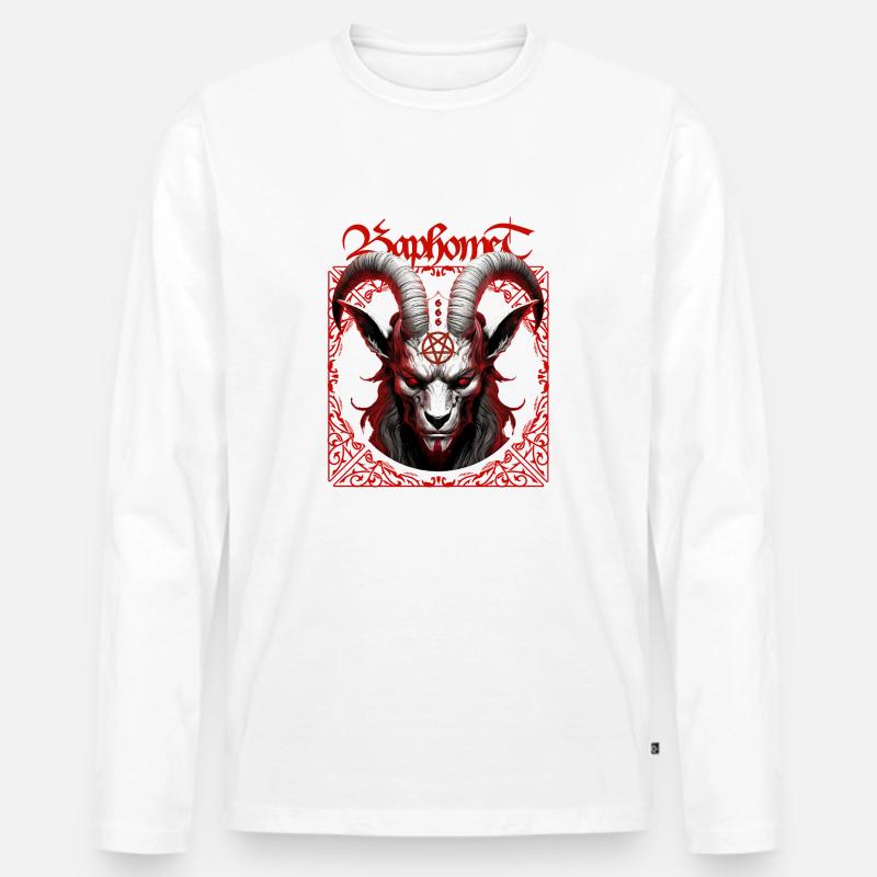 Baphomet - Männer Premium Bio Langarmshirt - Weiß