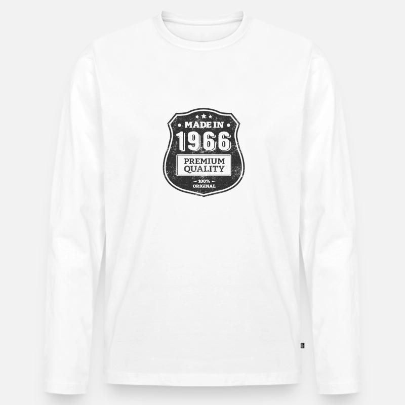 HERGESTELLT 1966 - Männer Premium Bio Langarmshirt - Weiß