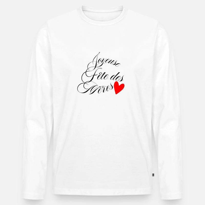 Schönen Muttertag - Männer Premium Bio Langarmshirt - Weiß