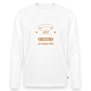 July 1982 - 40th Birthday Gift. Awesome. - Men's Premium Organic Long Sleeve Shirt - white - Front - Nico (187cm)
