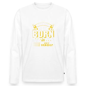 Juillet 1982 - Cadeau du 40e anniversaire. Génial. - T-shirt manches longues Premium bio Homme - blanc - Devant - Nico (187cm)