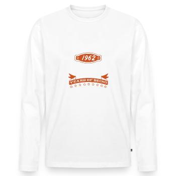 Septembre 1962 - cadeau du 60e anniversaire. Génial. - T-shirt manches longues Premium bio Homme - blanc - Devant - Nico (187cm)