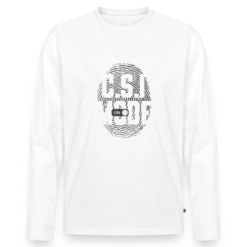 Spurensicherung - Kripo Polizei Kriminaltechnik - Männer Premium Bio Langarmshirt - Weiß - Vorne - Nico (187cm)