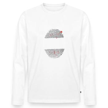 Spurensicherung - Kripo Polizei Kriminaltechnik - Männer Premium Bio Langarmshirt - Weiß - Vorne - Nico (187cm)
