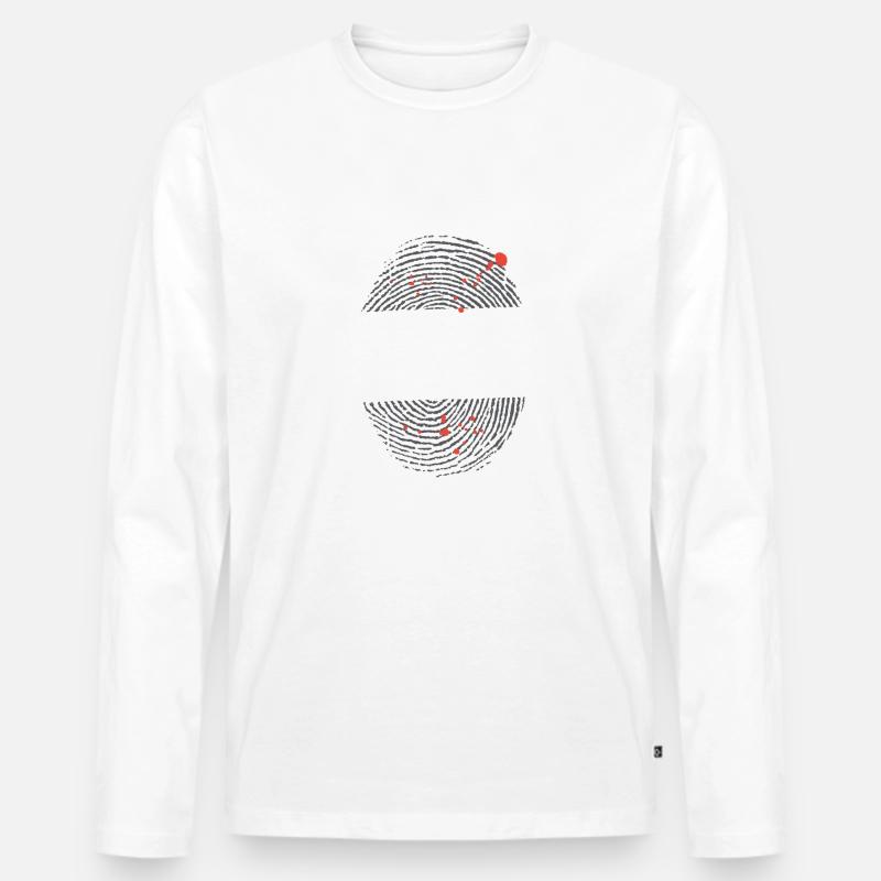 Spurensicherung - Kripo Polizei Kriminaltechnik - Männer Premium Bio Langarmshirt - Weiß