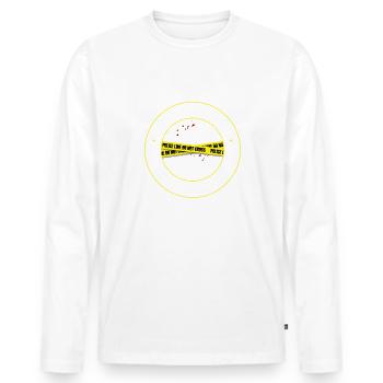 Spurensicherung - Kripo Polizei Kriminaltechnik - Männer Premium Bio Langarmshirt - Weiß - Vorne - Nico (187cm)