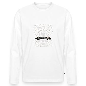 Octobre 1962 - Cadeau du 60e anniversaire. Légende. - T-shirt manches longues Premium bio Homme - blanc - Devant - Nico (187cm)