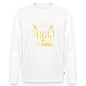 Octobre 1962 - Cadeau du 60e anniversaire. Légende. - T-shirt manches longues Premium bio Homme - blanc - Devant - Nico (187cm)