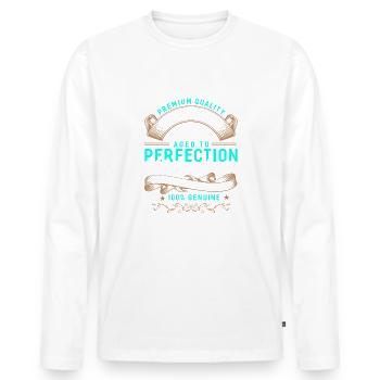 October 1992 - 30th birthday gift. Legend. - Men's Premium Organic Long Sleeve Shirt - white - Front - Nico (187cm)