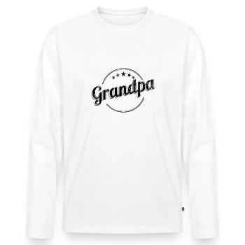 I'm Not Asleep I'm Resting My Eyes Grandpa - Men's Premium Organic Long Sleeve Shirt - white - Front - Nico (187cm)