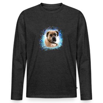 Cane Corso,Dog,Painting,Graffiti,Bulldog - Men's Premium Organic Long Sleeve Shirt - heather anthracite - Front - Nico (187cm)