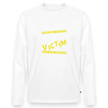 Spurensicherung - Kripo Polizei Kriminaltechnik - Männer Premium Bio Langarmshirt - Weiß - Vorne - Nico (187cm)