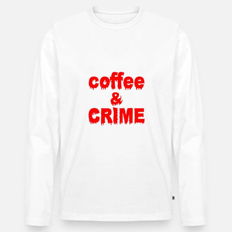Spurensicherung - Kripo Polizei Kriminaltechnik - Männer Premium Bio Langarmshirt - Weiß