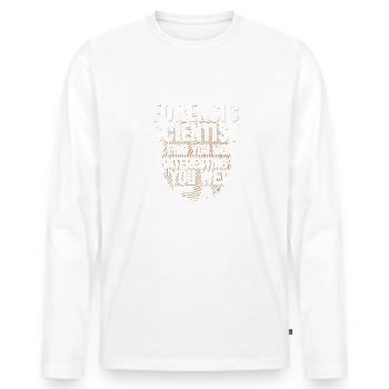 Spurensicherung - Kripo Polizei Kriminaltechnik - Männer Premium Bio Langarmshirt - Weiß - Vorne - Nico (187cm)