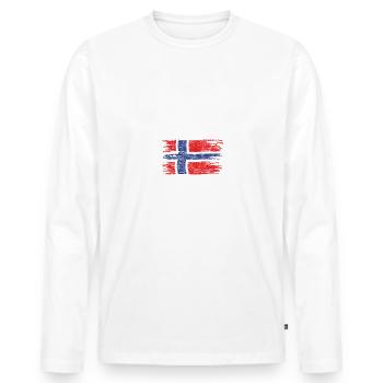 HIDRA-HIDRASUND 2024 Tour de pêche en Norvège Nouveau - T-shirt manches longues Premium bio Homme - blanc - Devant - Nico (187cm)