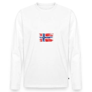 LINDESNES 2024 Fishing Tour Norway - Men's Premium Organic Long Sleeve Shirt - white - Front - Nico (187cm)